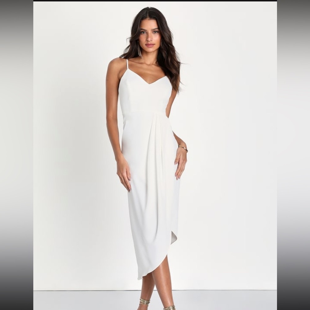 Lulus midi white dress